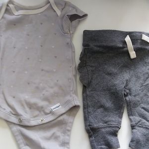 Newborn onesies and pants